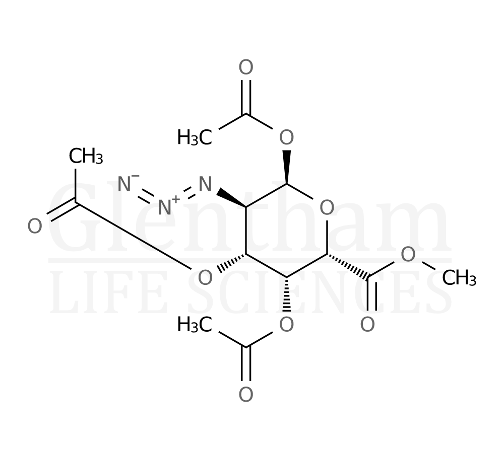2-Azido-2-deoxy-D-galacturonate 1,3,4-triacetate methyl ester Structure