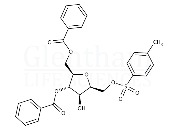 2,5-Anhydro-4,6-di-O-benzoyl-1-(p-toluenesulfonyl)-D-glucitol Structure