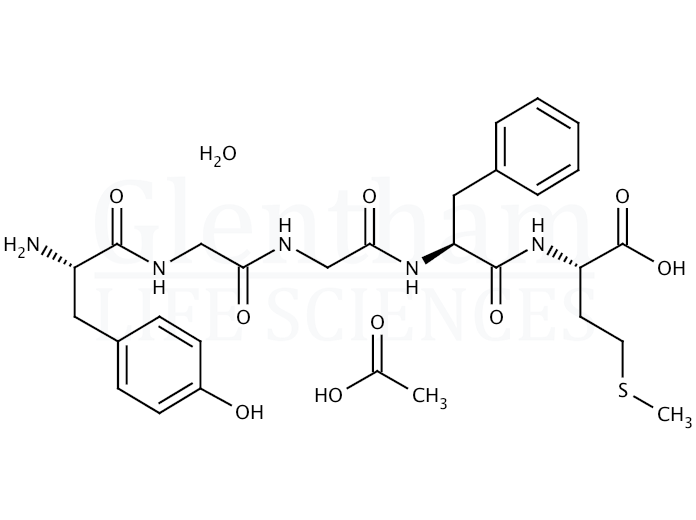 [Met5]Enkephalin acetate salt hydrate Structure