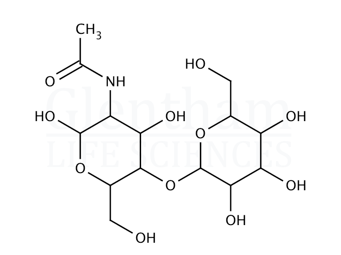 Structure for 2-Acetamido-2-deoxy-4-O-(b-D-galactopyranosyl)-D-galactopyranose