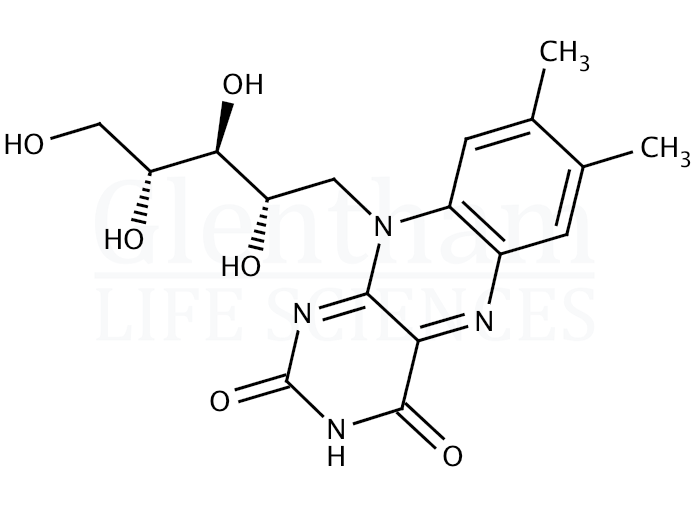 Structure for Riboflavin, USP grade (83-88-5)