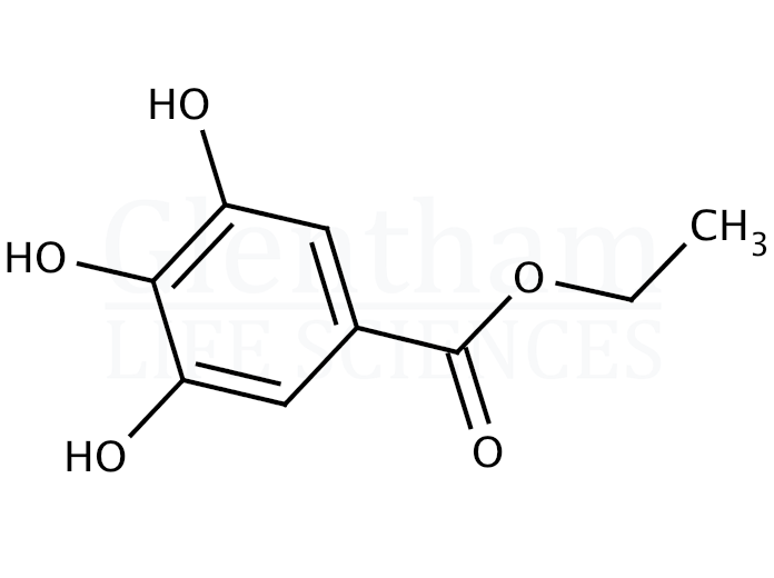 Structure for  Gallic Acid Ethyl Ester  (831-61-8)