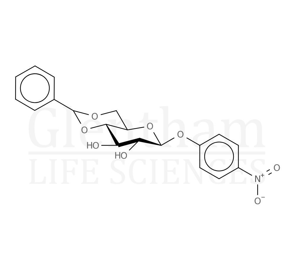 Structure for p-Nitrophenyl 4,6-benzylidene-β-D-glucopyranoside