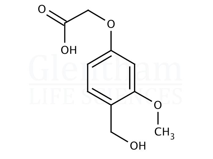 Structure for 4-Hydroxymethyl-3-methoxyphenoxyacetic acid