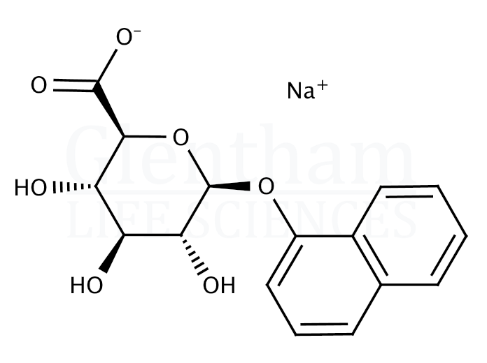 1-Naphthyl b-D-glucuronide sodium salt Structure