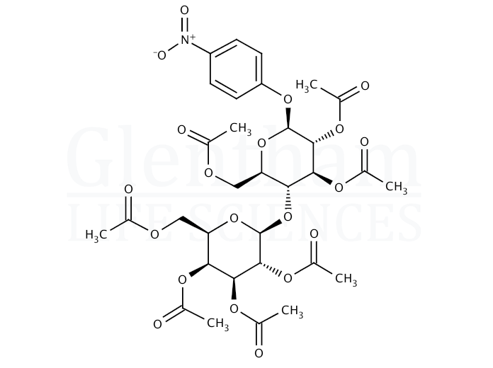 4-Nitrophenyl hepta-O-acetyl-b-lactoside Structure