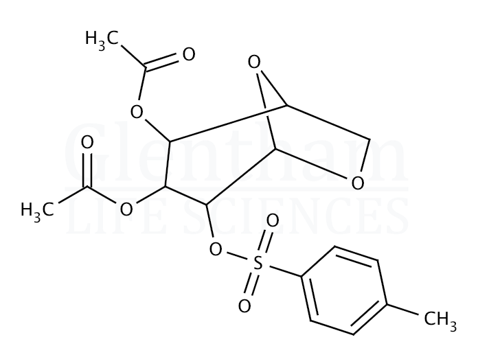 3,4-Di-O-acetyl-1,6-anhydro-2-O-p-toluenesulfonyl-β-D-glucopyranose Structure