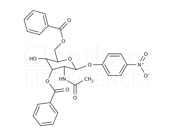 Structure for p-Nitrophenyl 2-Acetamido-2-deoxy-3,6-di-O-benzoyl-β-D-glucopyranoside