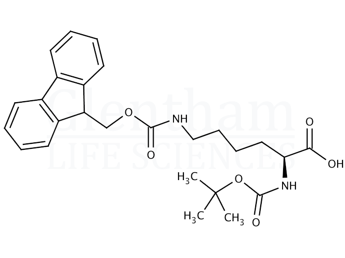 Structure for Boc-Lys(Fmoc)-OH (84624-27-1)