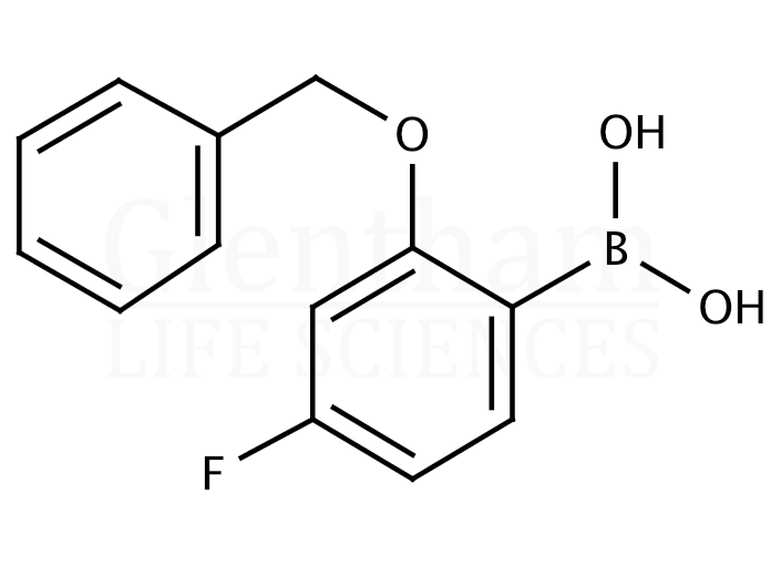 2-Benzyloxy-4-fluorophenylboronic acid Structure