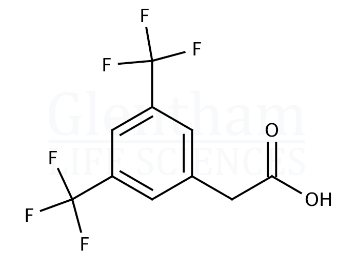 3,5-Bis-trifluoromethylphenylacetic acid Structure