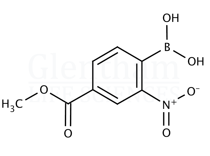 4-Methoxycarbonyl-2-nitrophenylboronic acid Structure
