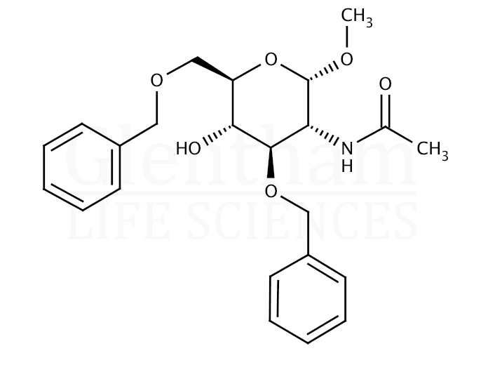 Structure for Methyl 2-Acetamido-2-deoxy-3,6-di-O-benzyl-α-D-glucopyranoside