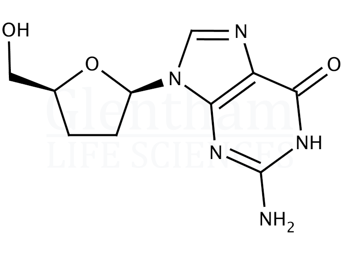 2'',3''-Dideoxyguanosine Structure