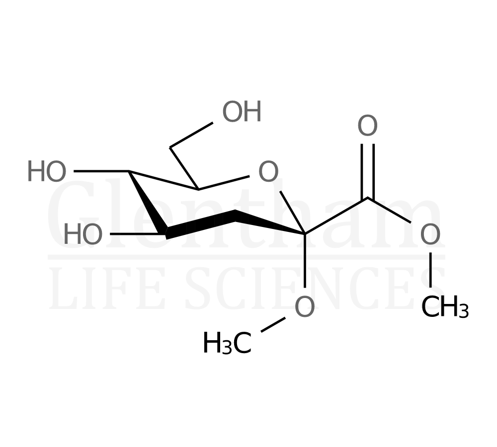 Methyl (methyl 3-deoxy-D-arabino-hept-2-ulopyranosid)onate Structure