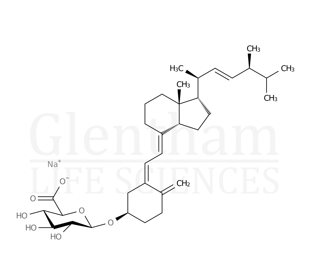 Vitamin D2 b-D-glucuronide sodium salt Structure