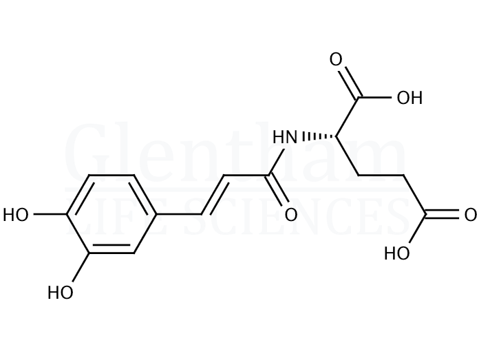 N-[3'',4''-Dihydroxy-(E)-cinnamoyl]-L-glutamic acid Structure