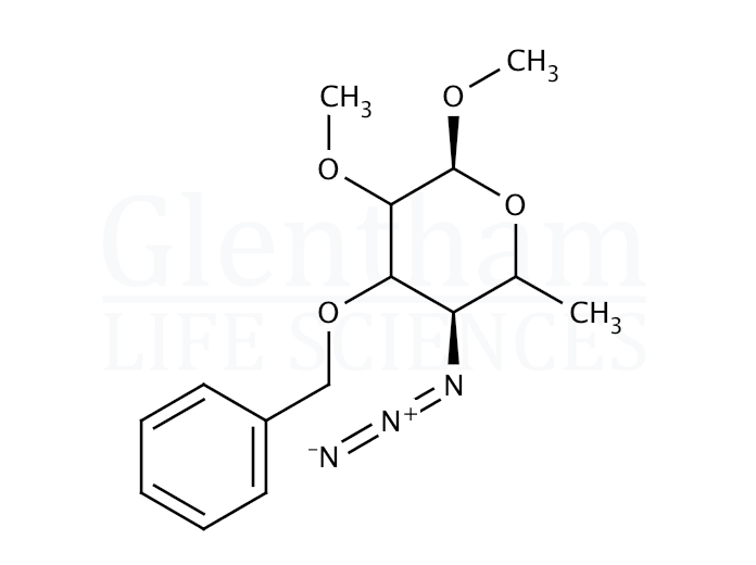 Methyl 4-Azido-4,6-dideoxy-2-O-methyl-3-O-benzyl-α-D-glucopyranoside Structure