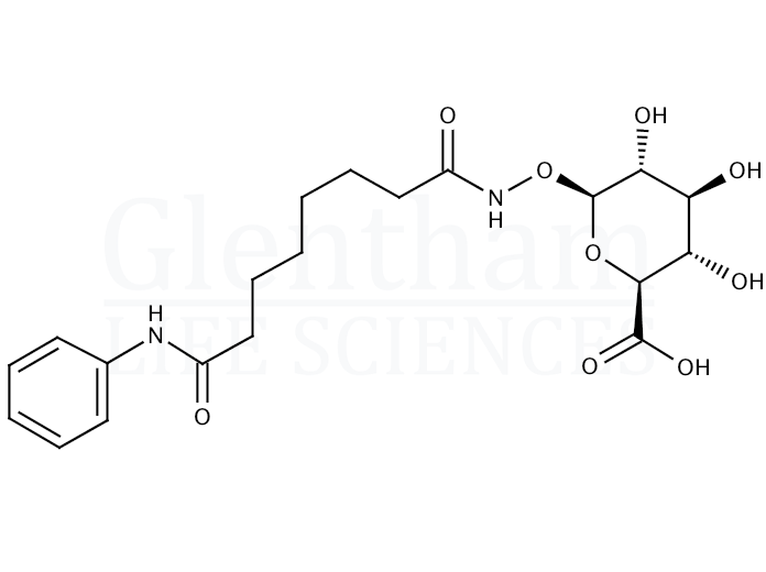 Structure for  Suberoylanilide hydroxamic acid b-D-glucuronide  (863456-50-2)