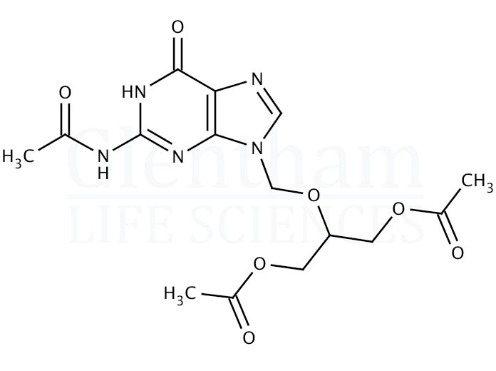 Structure for N-Acetyl-di-O-acetyl ganciclovir (86357-14-4)
