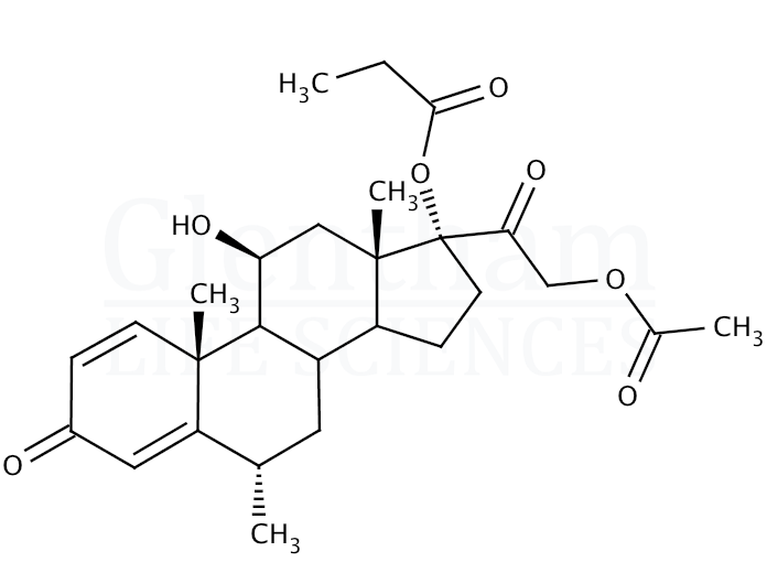 Methylprednisolone aceponate Structure