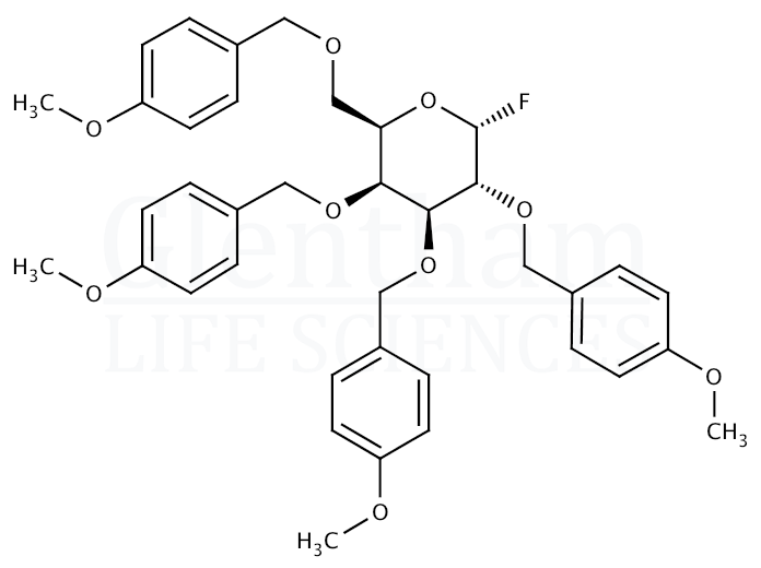 2,3,4,6-Tetra-O-(4-methoxybenzyl)-D-galactopyranosyl fluoride Structure