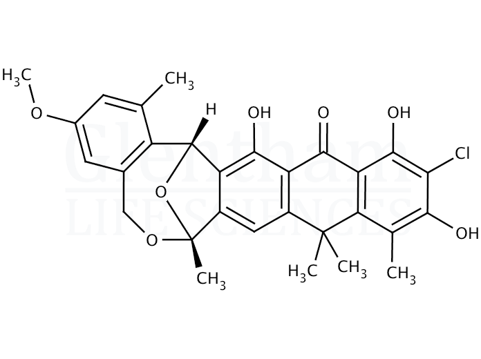 Structure for Bischloroanthrabenzoxocinone