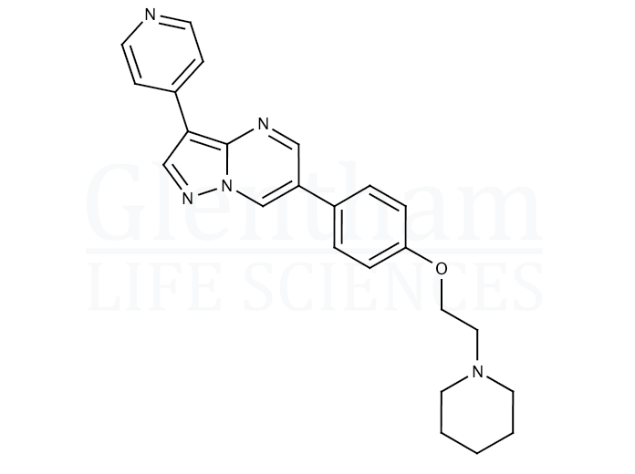 Structure for 6-[4-(2-Piperidin-1-ylethoxy)phenyl]-3-pyridin-4-ylpyrazolo[1,5-a]pyrimidine