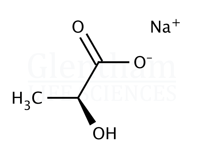 Sodium L-lactate Structure