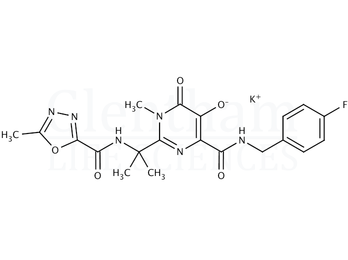 Structure for Raltegravir potassium salt (871038-72-1)