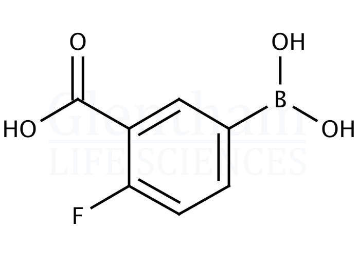 Structure for 3-Carboxy-4-fluorophenylboronic acid
