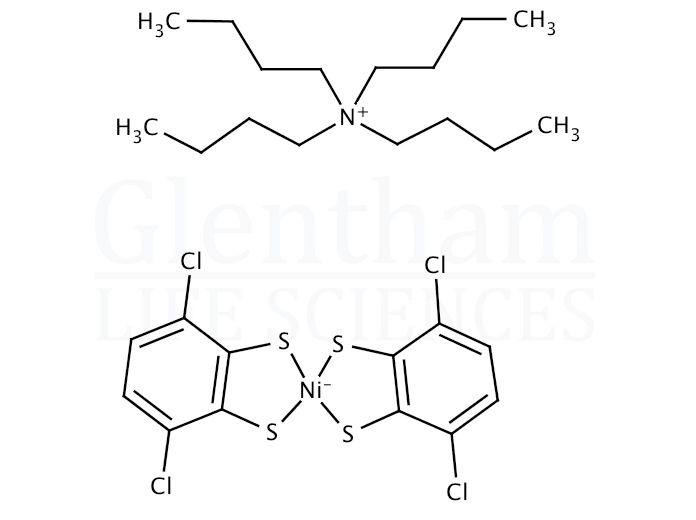 Tetrabutylammonium bis(3,6-dichloro-1,2-benzenedithiolato)nickelate Structure