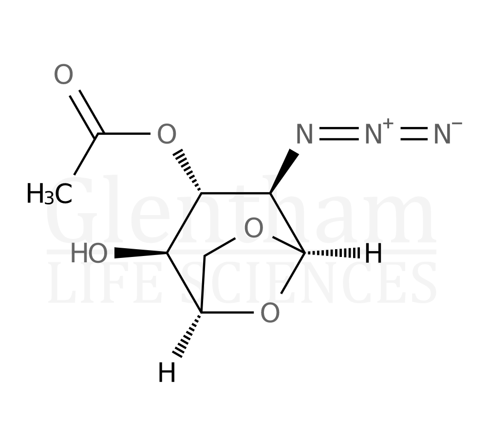 1,6-Anhydro-3-O-acetyl-2-azido-2-deoxy-b-D-glucopyranose Structure