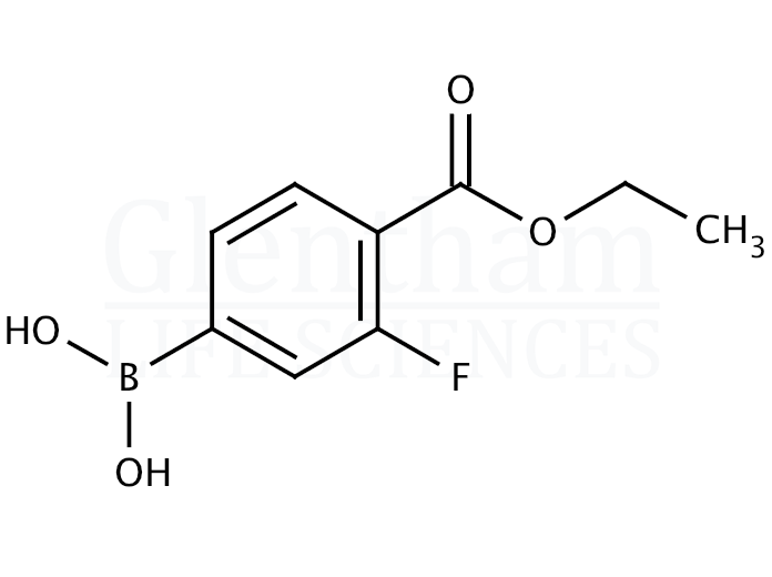 Structure for 4-Ethoxycarbonyl-3-fluorophenylboronic acid
