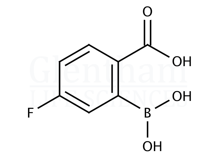 2-Carboxy-5-fluorophenylboronic acid Structure