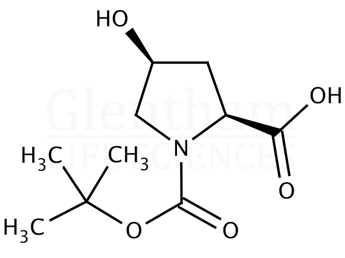 N-Boc-cis-4-hydroxy-L-proline  Structure