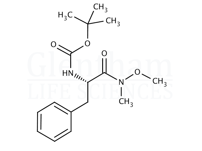 N-Boc-N-methoxy-N-methyl-L-phenylalaninamide Structure