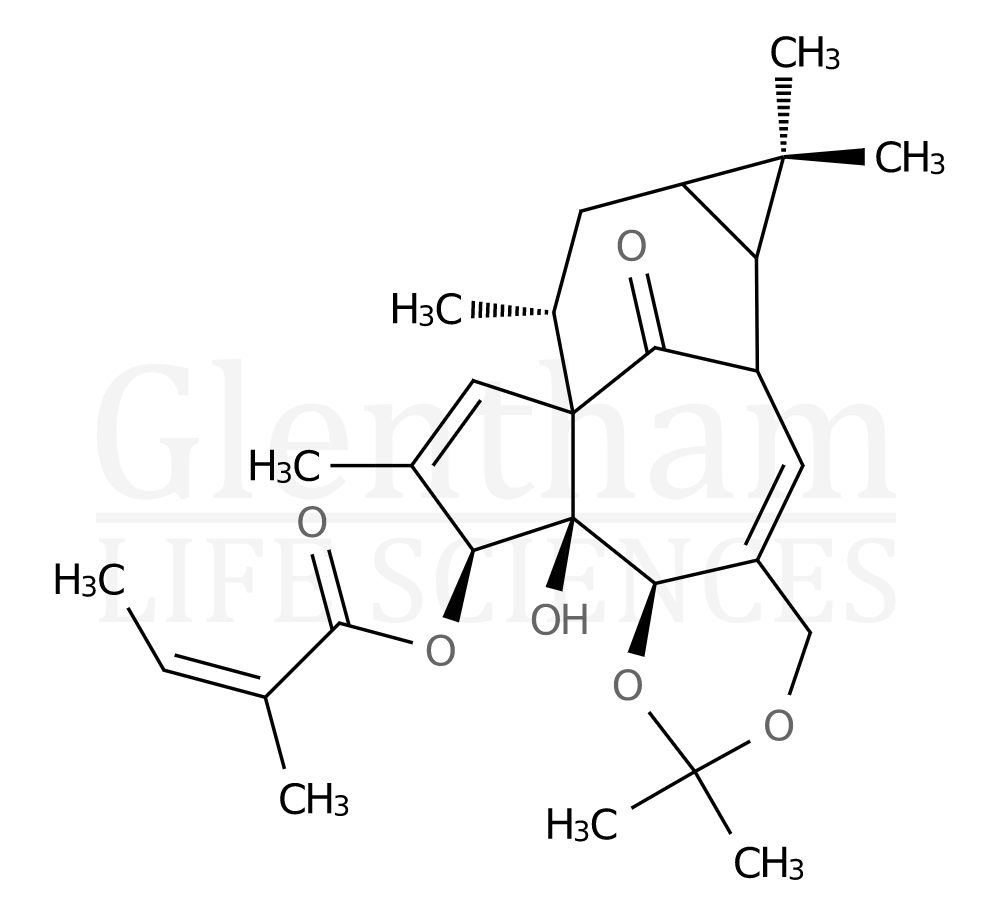 Ingenol-5,20-acetonide-3-O-angelate Structure