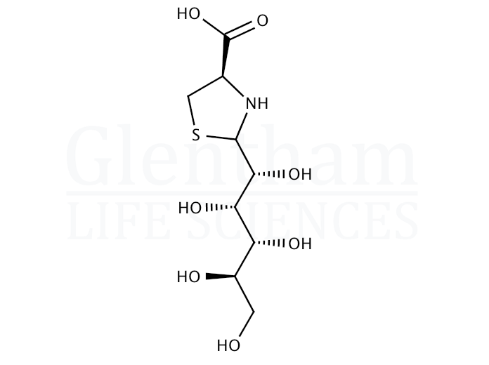 Large structure for  2-(D-Gluco-pentylhydroxypentyl)-4(R)-1,3-thiazolidine-4-carboxylic acid  (88271-29-8)