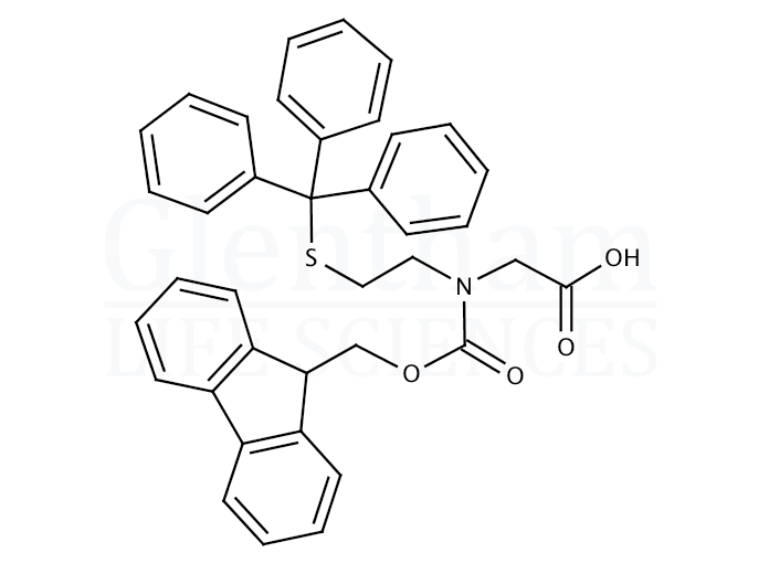 Fmoc-N-[2-(tritylmercapto)ethyl]-Gly-OH Structure