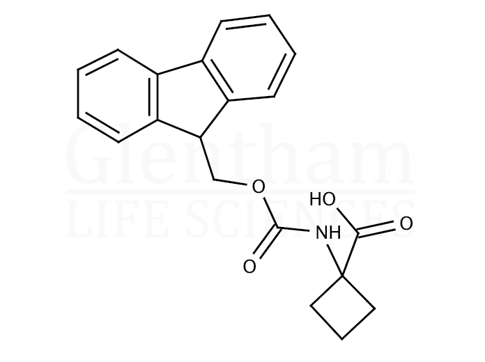 Structure for  1-(Fmoc-amino)cyclobutanecarboxylic acid    (885951-77-9)