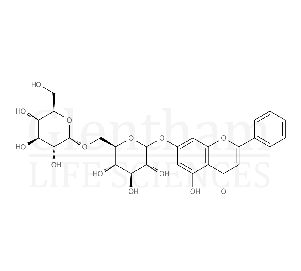 Chrysin 7-O-β-gentiobioside Structure