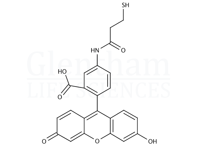 2-[(5-Fluoresceinyl)aminocarbonyl]ethyl Mercaptan Structure