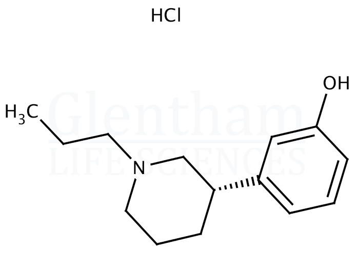 (S)-(-)-3-(3-Hydroxyphenyl)-N-propylpiperidine hydrochloride Structure