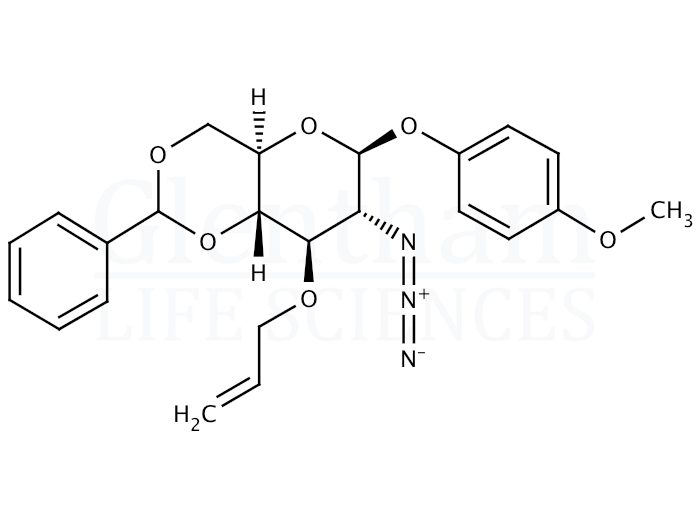 4-Methoxyphenyl 3-O-allyl-2-azido-4,6-O-benzylidene-2-deoxy-b-D-glucopyranoside Structure