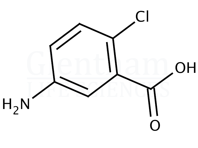 Structure for 5-Amino-2-chlorobenzoic acid  (89-54-3)