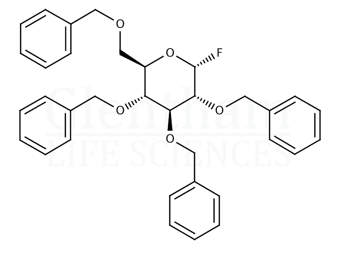 Structure for 2,3,4,6-Tetra-O-benzyl-a-D-glucopyranosyl fluoride