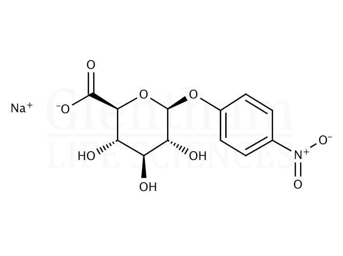 Structure for 4-Nitrophenyl b-D-glucuronide sodium salt