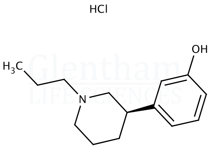 R(+)-3-(3-Hydroxyphenyl)-N-propylpiperidine hydrochloride Structure