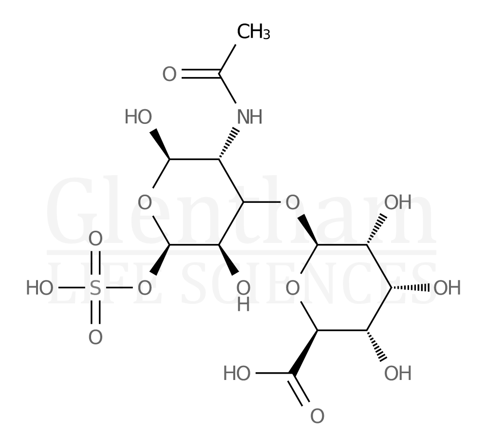 Chondroitin sulfate, from bovine origin, USP grade Structure